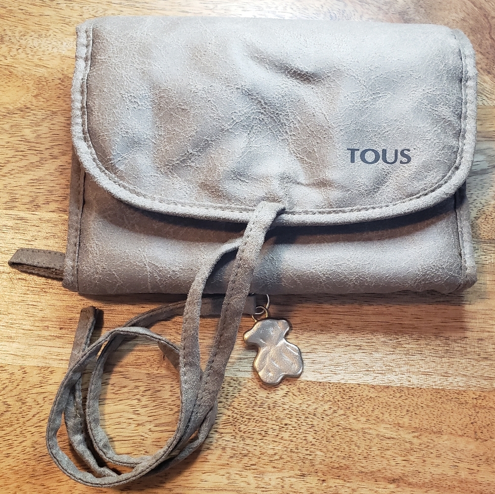 Vintage Tous Travel Jewelry Pouch With Bear Charm